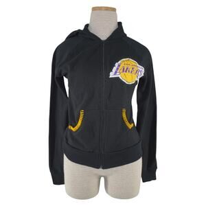 Vintage Majestic Threads Los Angeles Lakers Zip Hoodie Made in USA Women’s Small